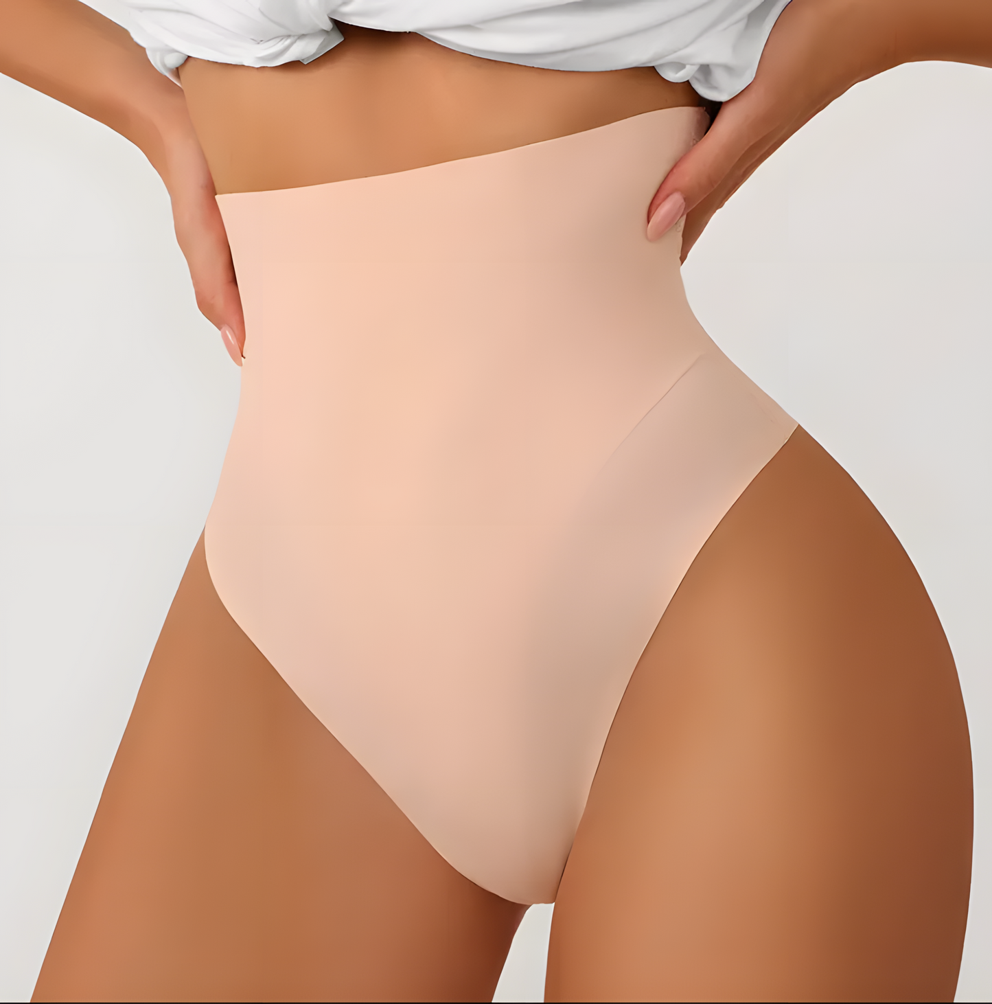 Jasmine Shapewear stringtrosa med hög midja - Beige