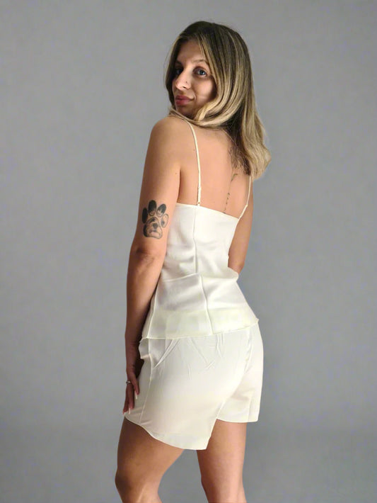 Elegant pyjamas-set med smala axelband