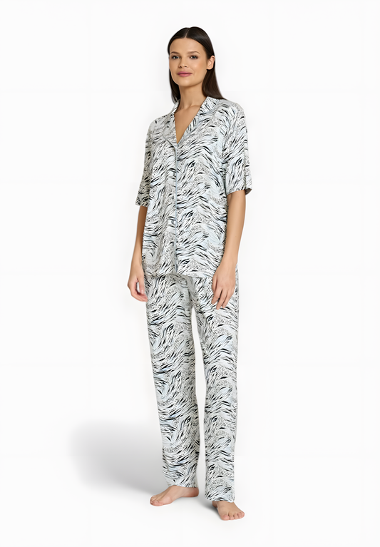Animalprint Pyjamasset - Chill med stil