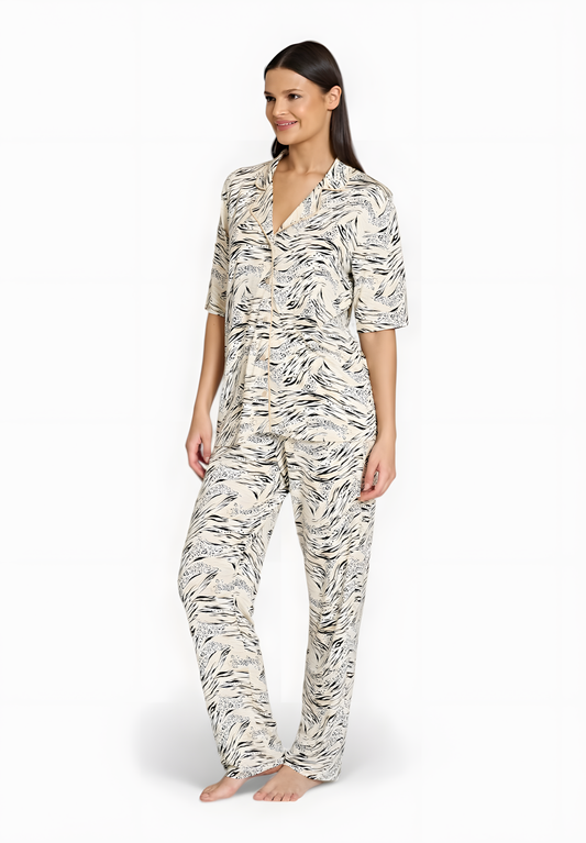 Animalprint Pyjamasset - Chill med stil
