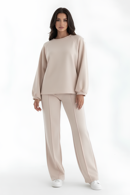 Sweatshirt och Sweatpants - Beige