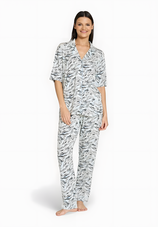 Animalprint Pyjamasset - Chill med stil