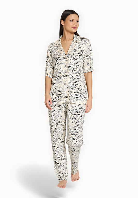 Animalprint Pyjamasset - Chill med stil