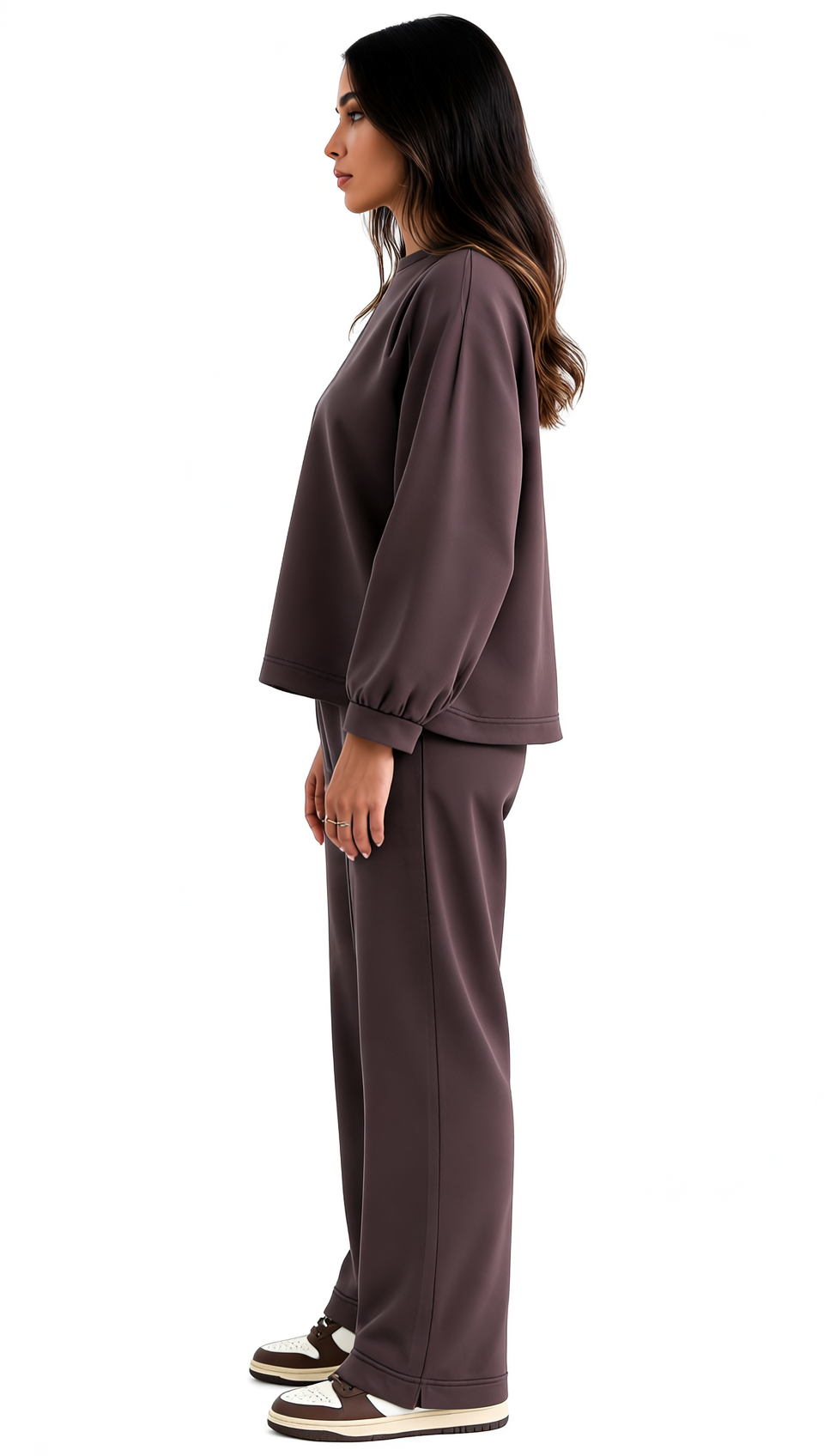 Sweatshirt och Sweatpants - Brun