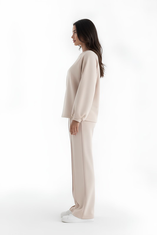 Sweatshirt och Sweatpants - Beige